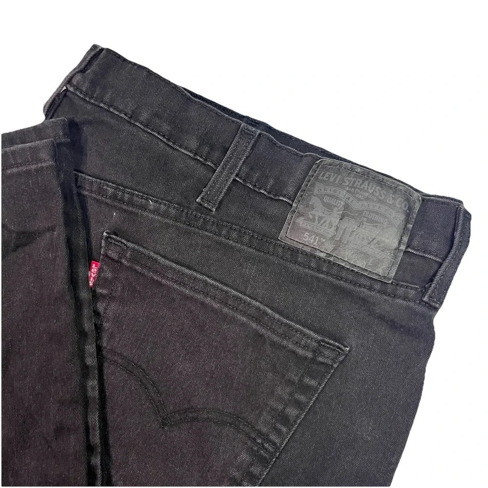 Men's 50X30 Levi's 541 Jeans Athletic‎ Taper Fit Denim Pants Stretch Black EUC